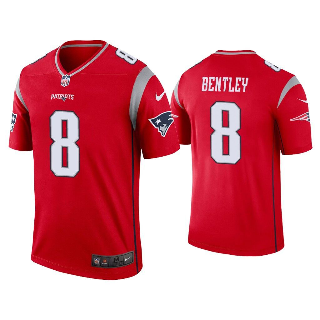 Men New England Patriots #8 Ja Whaun Bentley Nike Red Inverted Legend NFL Jersey->new england patriots->NFL Jersey